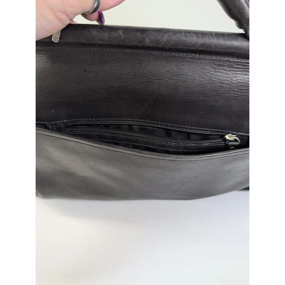 Coach Barclay 6456 Vintage Black Leather Briefcase MISSING Strap